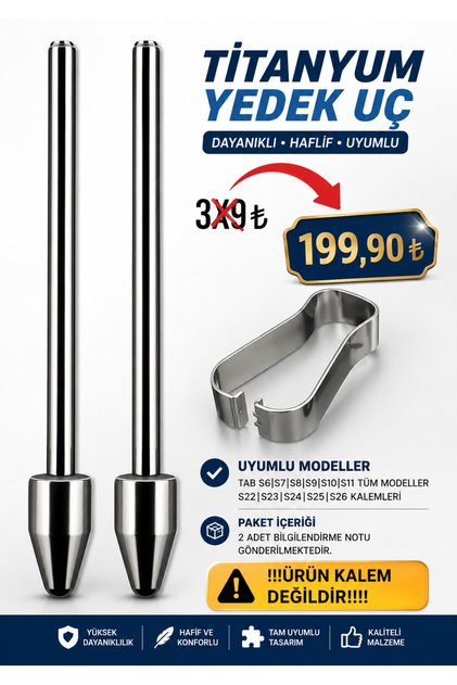S Pen TİTANYUM Kalem Ucu S6/s6 Lite/s7/s7 Fe/s8/s9/s9 Fe/s9/s10 Plus/s10 Ultra Uyumlu