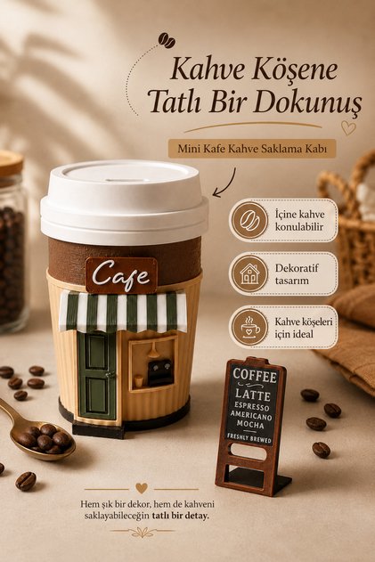 Cafe Kahve Dükkanı Kavanozu Dekoratif Obje & Biblo