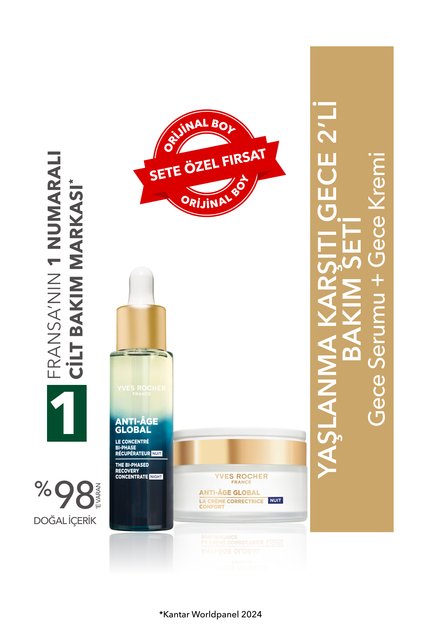 Anti-Aging Night Care Set of 2 - Night Serum 30ml & Night Cream 50 ml