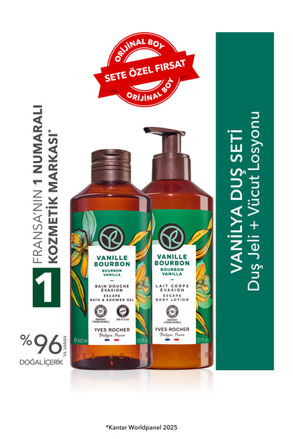 Vanilya Duş Seti-Duş Jeli 400 ml& Vücut Losyonu 390 ml
