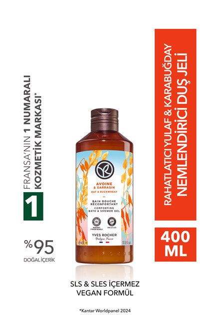 Duş Jeli - Nemlendirici Rahatlatıcı Yulaf & Karabuğday -SLS,SLES İçermez,Vegan-400ml