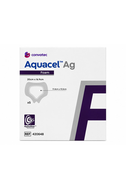 AQUACEL Foam Ag Gümüşlü Yapışkanlı Köpük Yara Örtüsü 20x16,9 cm (1 adet)