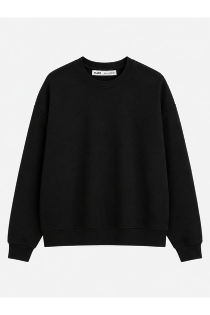 Women's Black Modal Fabric Soft Touch Sweatshirt