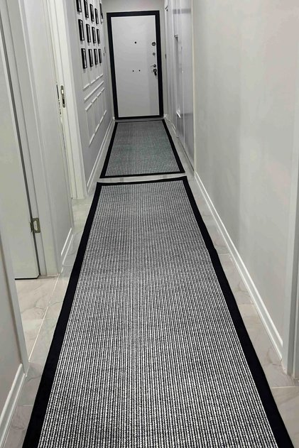 Siyah Halı Yolluk Makinede Yıkanabilir Kaymaz Taban Halı