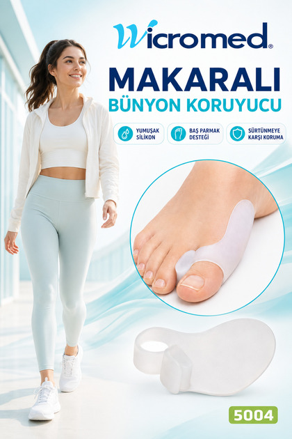 Silikon Makaralı Bunyon Koruyucu MT5004 2li Kemik Düzeltici Halluks Valgus Koruma Aparatı