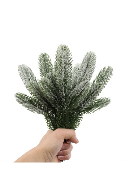 Gren 5Pcs Snow White Artificial Pine Needle Berry Bouquet Christmas Decoration for Xmas Tree Garland