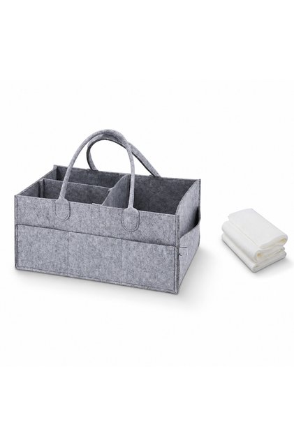 - Caddy Diaper Bag Organizer with Disposable Towel 3pcs - Grey