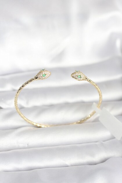 Brass Gold Color Snake Model Bracelet
