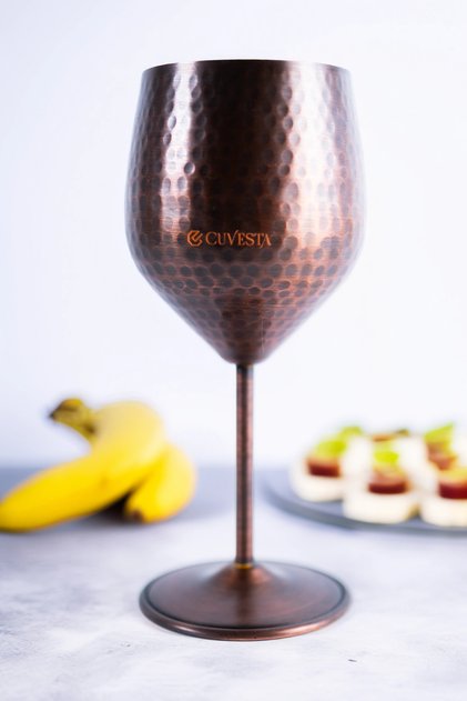 Elegant Handmade Copper Oxide Cocktail Glass 20X8Cm