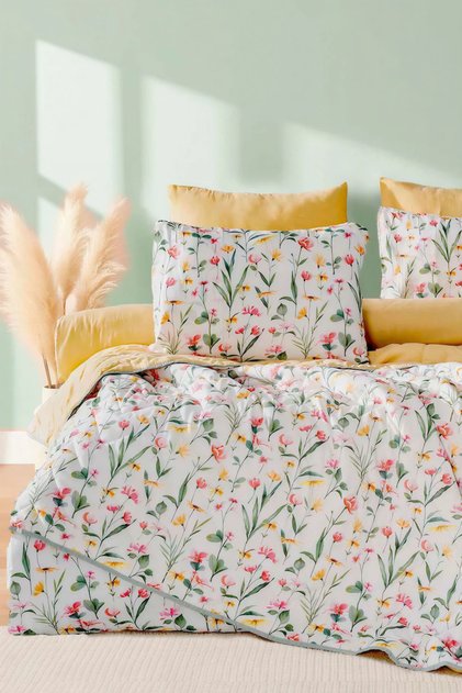 Botanical Double Duvet Cover Pique Set - 7 Piece Dowry Set