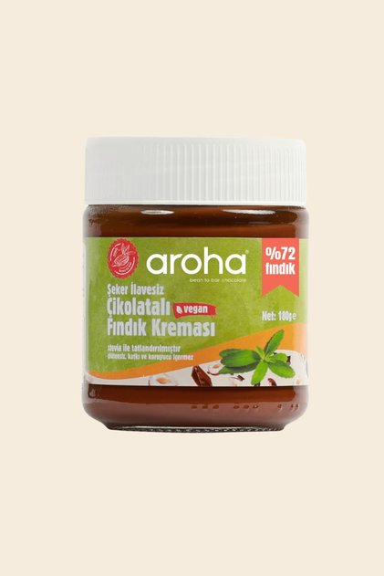 Çikolatalı Fındık Kreması %72 Fındık (STEVİA ILE TATLANDIRILMIŞTIR) Şeker Ilavesiz - 180 G