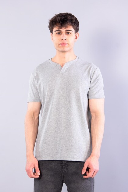 Mckanzie 2122 Hakim Yaka Modern Fit %100 Pamuk Basic T-shirt