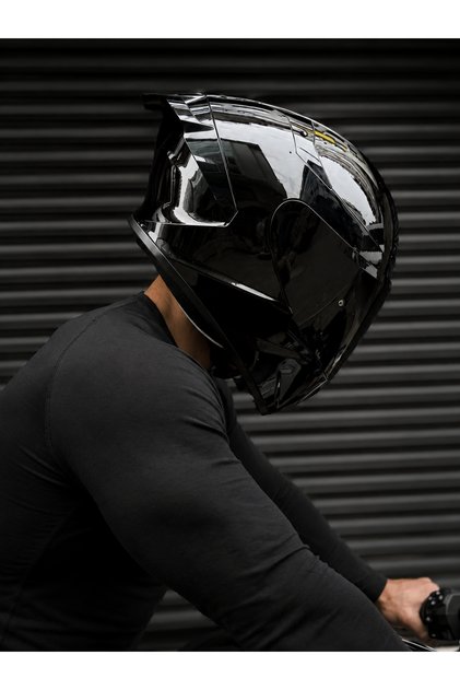 R2 Gloss Black Motosiklet Kask ( Şeffaf Vizör ) Hediye