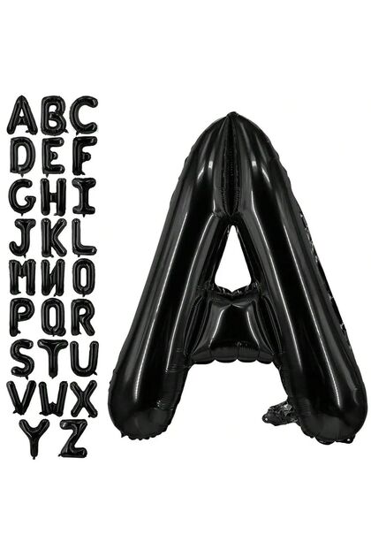 40inch H 40 Inch Large Black Letter Balloons Big Size Jumbo Mylar Foil Helium Balloon for Various Pa