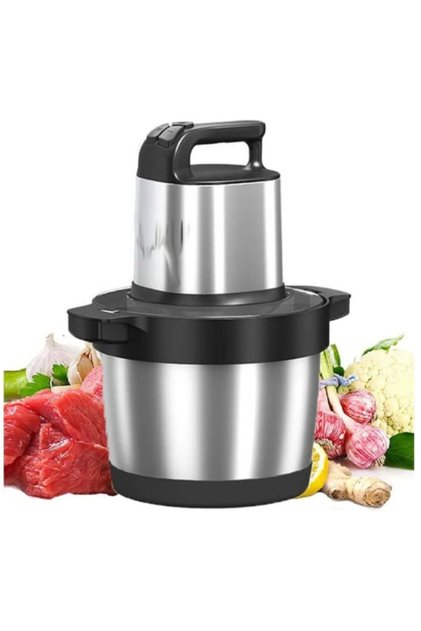 6.5L Meat Grinder,3 Speeds Electric Meat Grinder,Electric Chopper,Food Processor with 4-Blades,1500W,SK-YM-7033,Silver/Black