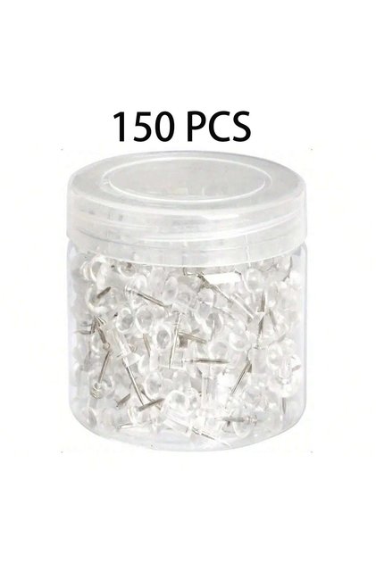 Transparent 150pcs Push Pins Set Photo Postcard Decoration Tacks for Photo Wall Bulletin Board Home