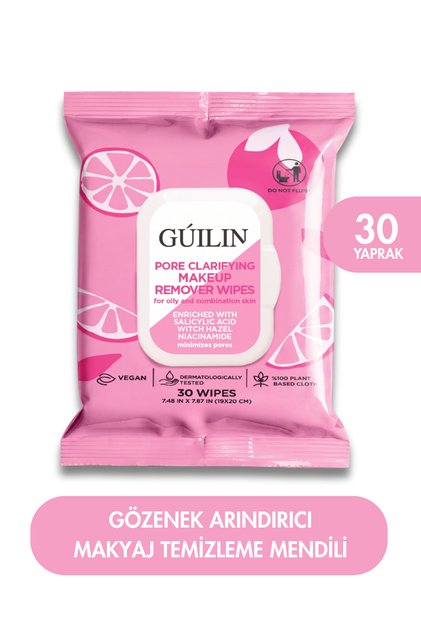 Pore Purifying Makeup Removal Wipes 30Pcs | Salicylic Acid & Niacinamide | For Oily and Combination Skin