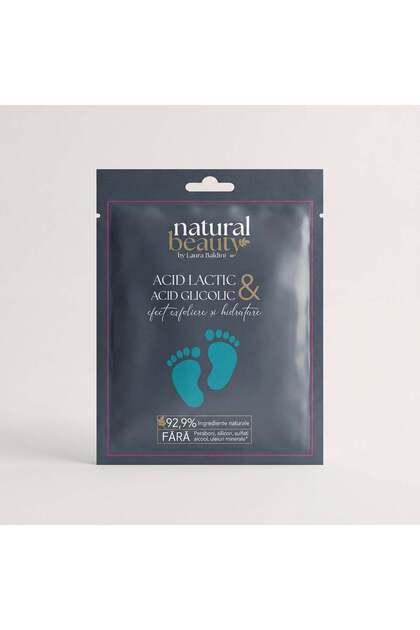 Masca servetel exfolianta pentru picioare, 92.9% ingrediente naturale, VEGAN