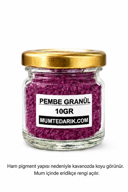Pembe Granül Mum Boyası 10 Gr – Mum Yapımı İçin Güçlü Renklendirici