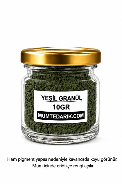 Yeşil Granül Mum Boyası 10 Gr – Mum Yapımı İçin Güçlü Renklendirici