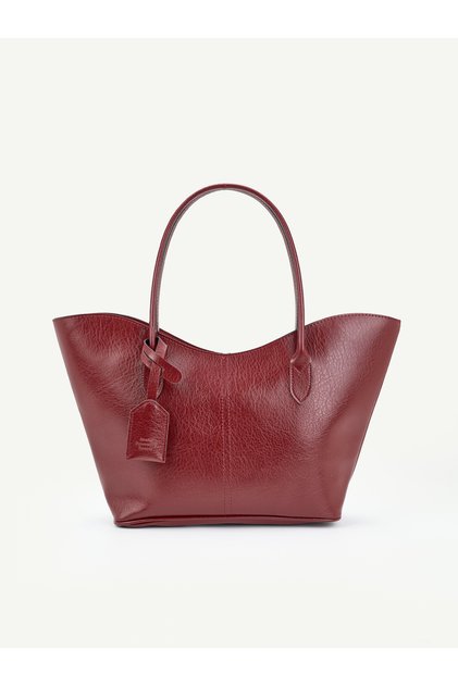 Bordo Shk284 Large Volume, Zippered, Oversized, Shopper Shoulder Bag