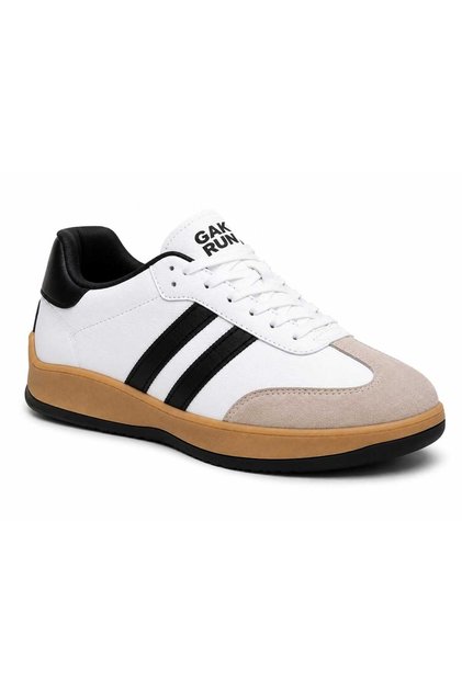 Retro Unisex Sneaker White Black – Comfortable Casual Sports Shoes | Non-Slip Sole