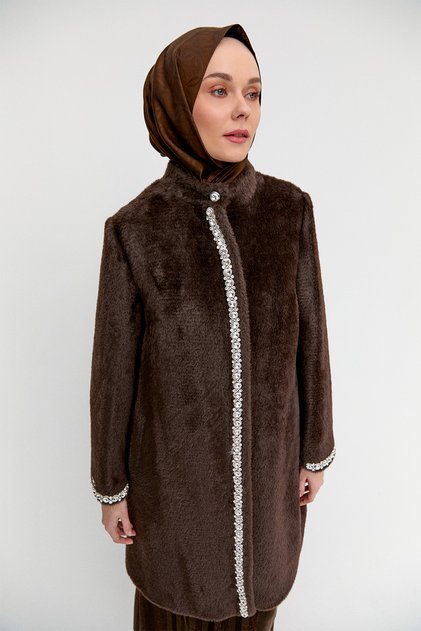 Taş Detaylı Angora Kaban