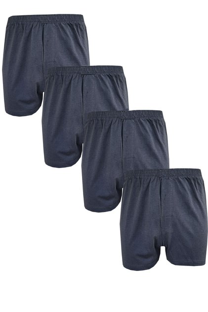 Set of 4 Men's Buttoned Boxers Economical 100% Cotton Long Johns