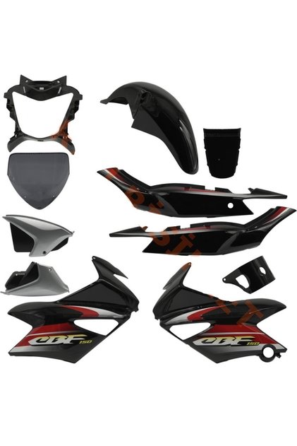 MOTO AURA - HONDA CBF 150 SİYAH KAPORTA SETİ FULL