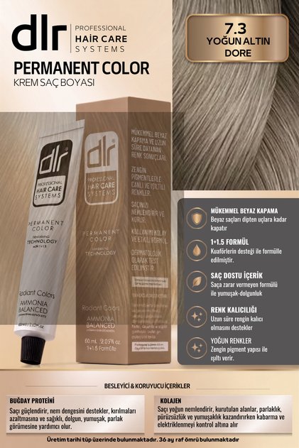 Color Saç Boyası 60ml 7.3 Dore Kumral - Profesyonel Kuaför Kalitesinde Renk Ve Parlaklık!