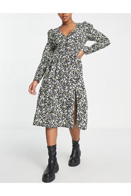 Rochie medie, Floral print