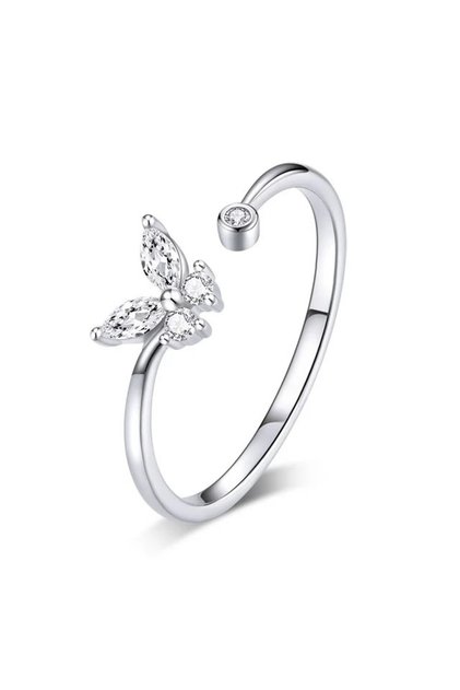 Inel reglabil din argint 925 cu fluture JW1851