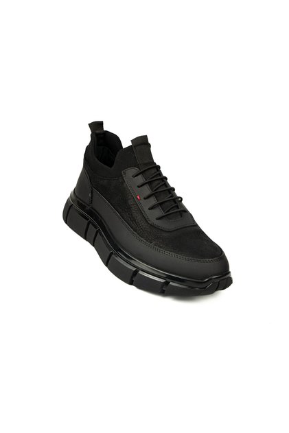 2591 Black Nubuck Leather Casual Men's Shoes