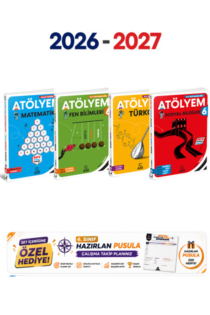 Arı Yayınları 6.Sınıf Matematik Fen Bilimleri Türkçe Sosyal Bilgiler Atölyem Seti Bağlam Temelli Sorularla Maarif Model
