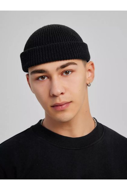 Black Short Beret Hipster Beret Skullcap Beret Leon Beret Hip Hop Mpdel Beret Standard Size