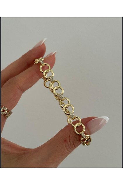 14 K ALTIN KAPLAMA VİP BİLEKLİK