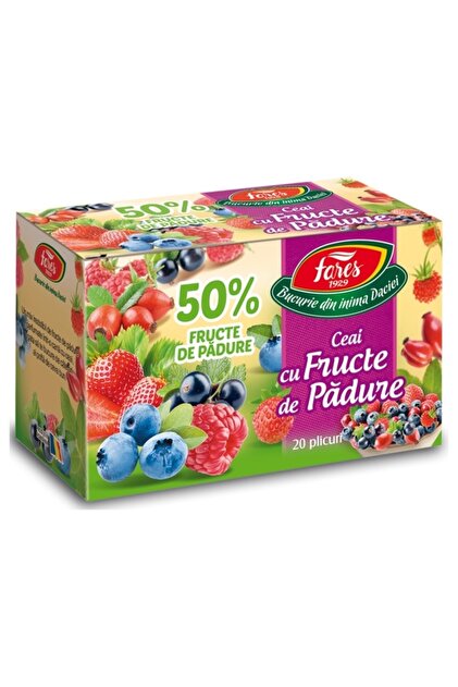 Ceai fructe padure 50% 20 plicuri