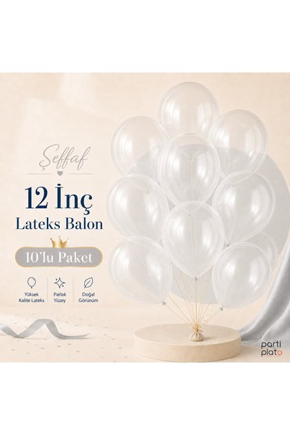 Transparent Latex Balloon 12 Inch 10 Pieces Birthday Engagement Wedding Baby Shower Party Decoration Balloon