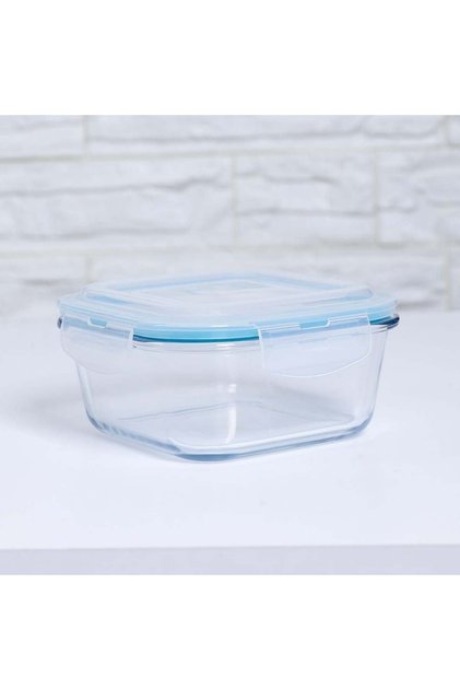 Cloc Glass Storage Square 520 ml, Beverage Or Food Storage For Home Kitchen Use
