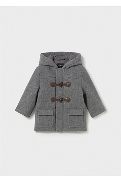 Winter Season Baby Boy Trench Style Coat - Gray