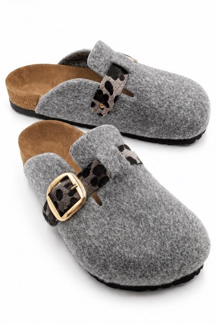 Tiva Women's Gray Orthopedic Sole Comfortable Fit Non-Slip Sole Soft Lightweight Daily Indoor Dowry Slippers
