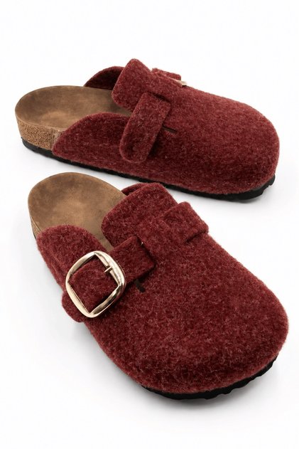 Bled Women's Burgundy Orthopedic Sole Comfortable Fit Non-Slip Sole Soft Lightweight Daily Indoor Dowry Slippers