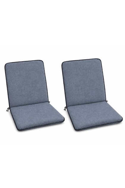 2 Adet Rattan Arkalıklı Sandalye Minderi (Kalınlık 4cm)-Primer Koyu Gri Yeni