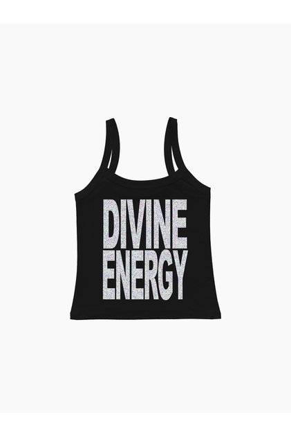 Divine Energy Baskılı Askılı Bluz