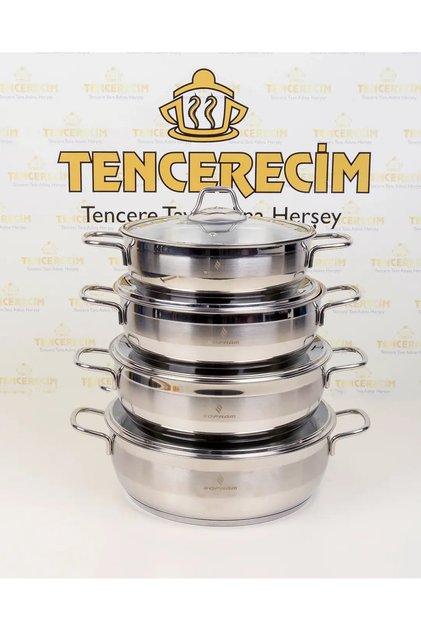 Soft 4’lü Basık Çelik Tencere Seti
