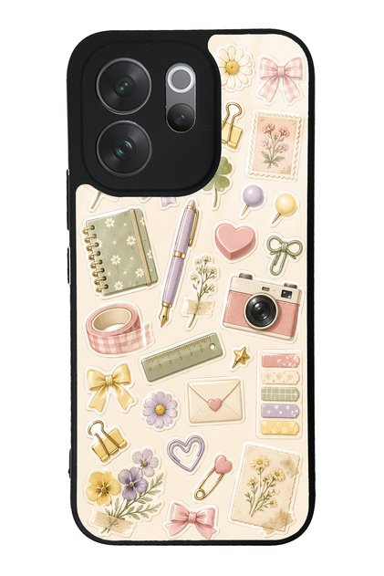 Vivo V70 Floral Study Notes Design Glossy Phone Case