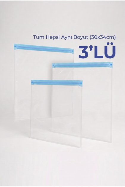 3-Pack, Vacuum Bag, 30X34 Cm, Airtight Storage Bag, Food and Clothing Storage Bag
