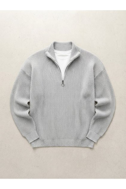 Men's Long Sleeve Zip-Up Knitwear Sweater and Short Sleeve T-Shirt/T-Shirt Buy 2 Get 1