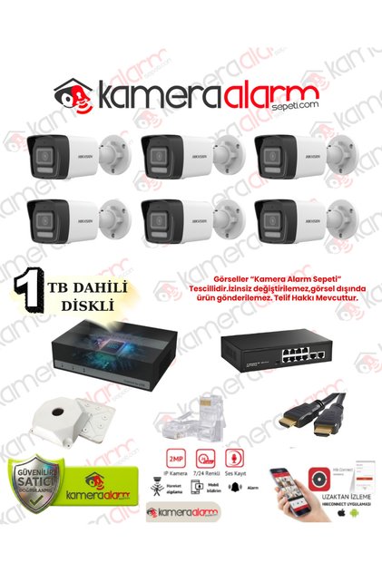 6'lı Renkli Ve Sesli İp Kamera Seti