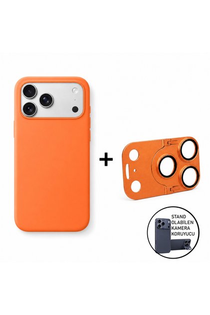 2-Piece Case and Camera Protector Set Compatible with iPhone 17 Pro Max, Foldable Stand Feature, Matte Finish, Lens Protection Phone Case